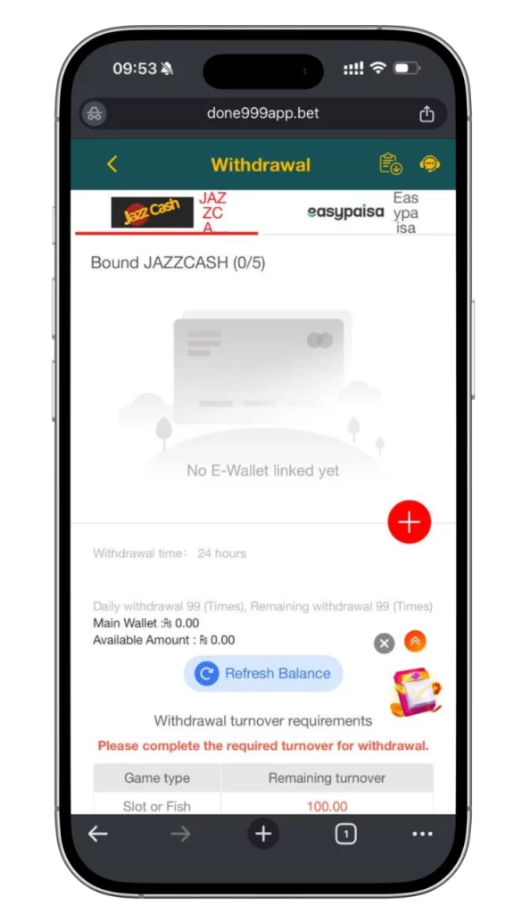 Done999 Payment Methods Review Secure Banking in Pakistan 3 Done999 Withdraw