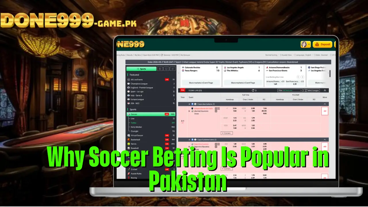 Soccer Betting Online Done999 Pakistan Review and Expert Guide 2 Why Soccer Betting Is Popular in Pakistan